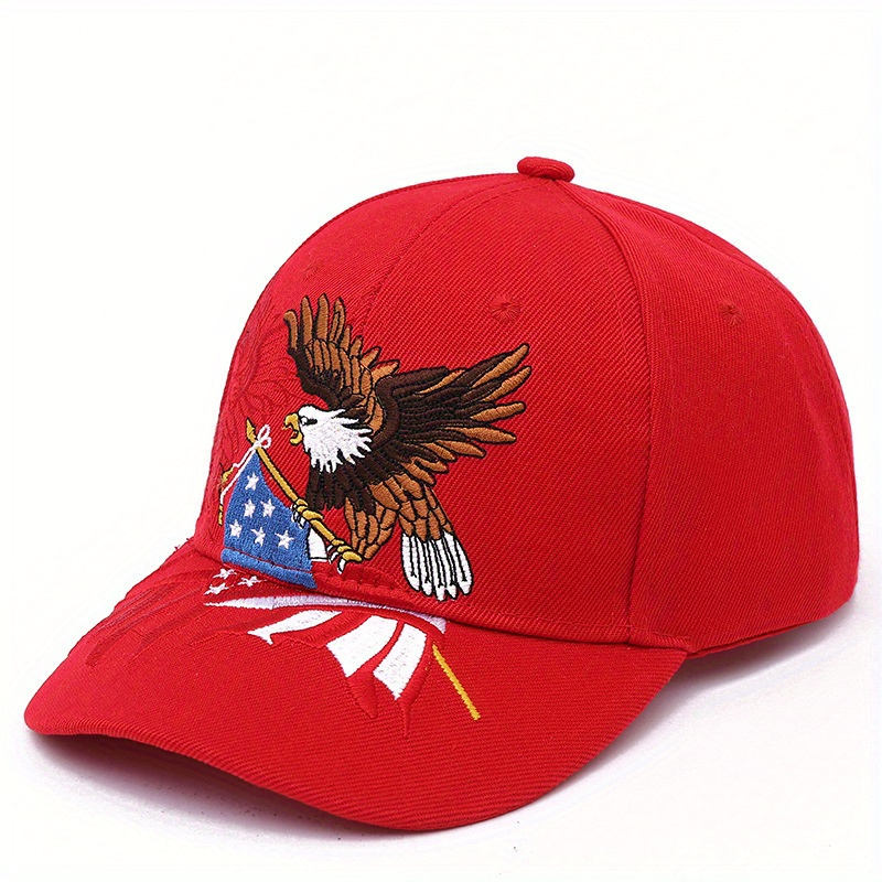 Men's Eagle Usa Flag Embroidered Baseball Breathable - Temu Canada