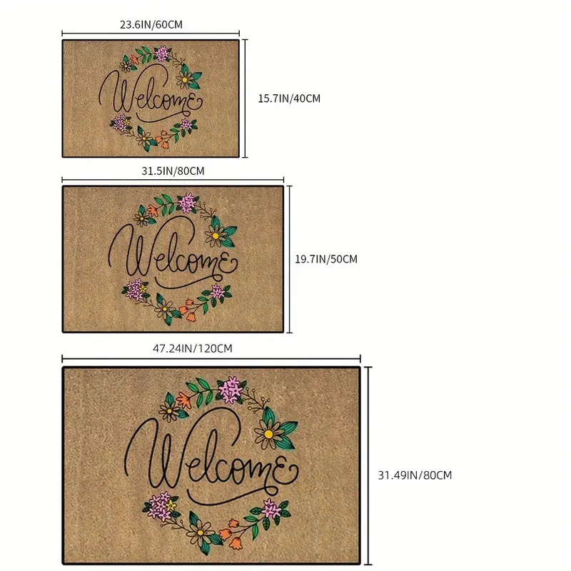 1pc welcome mat front door outdoor entrance mat welcome mat non slip mat suitable for family living room kitchen bedroom farmhouse kitchen carpet school supplies back to school classroom aesthetic school supplies back to school dorm details 5
