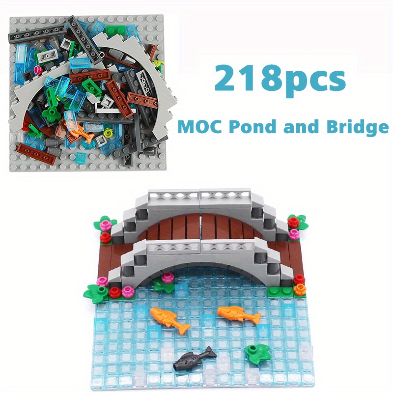Arch Bridge Pond Building Blocks Fountain Sencery Accessories