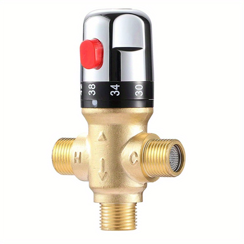 Válvula termostática de Control de temperatura del agua, 38 conectores G1/2  cartuchos de cerámica, accesorios
