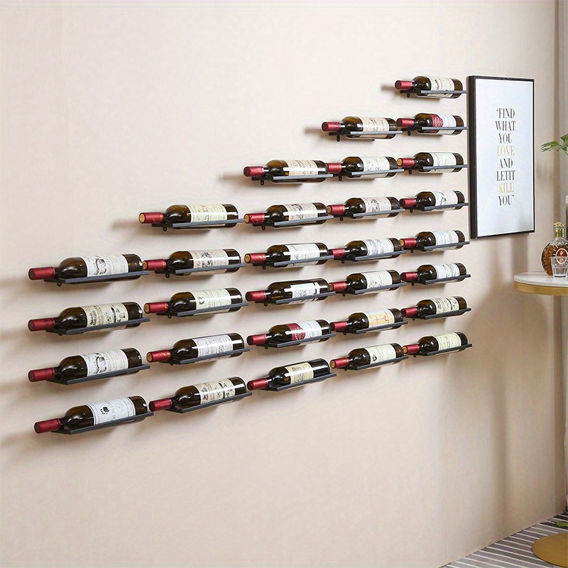 1pc Simple Modern Wall-mounted Wine Cabinet, Wine Rack, Wall Display Shelf,  Creative Restaurant Wine & Rack For Home