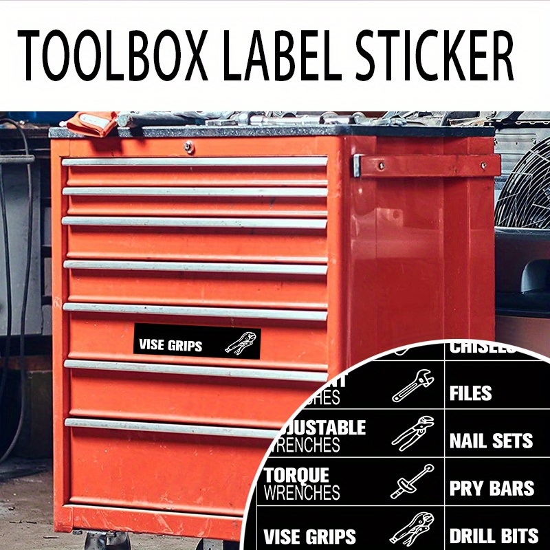 Toolbox Organization Stickers Labels 80 Large Easy Read - Temu