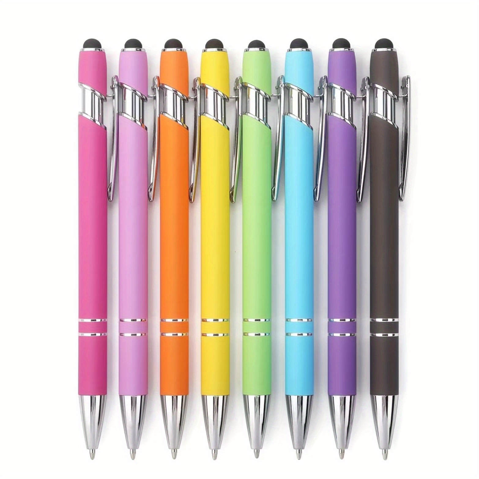 2 In 1 Retractable Ballpoint Pen Stylus Combo Metal Stylus Touch Screen ...