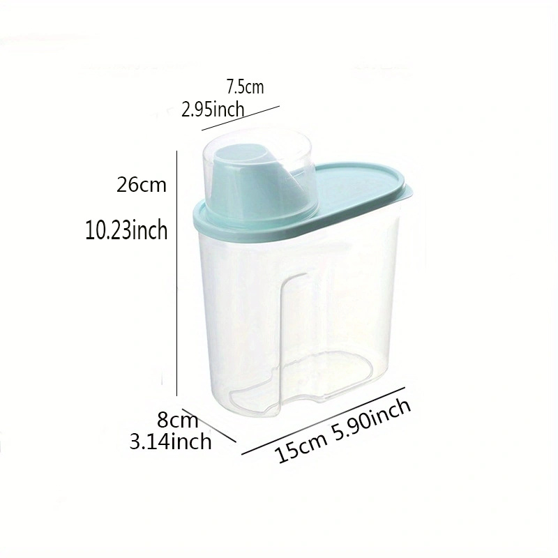 Transparent Plastic Rice Bucket Food Storage Jars
