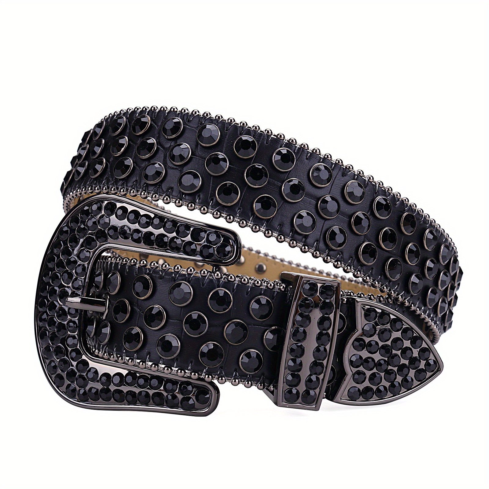 Y2K Sparkle Western Rhinestone Belt for Men Women
