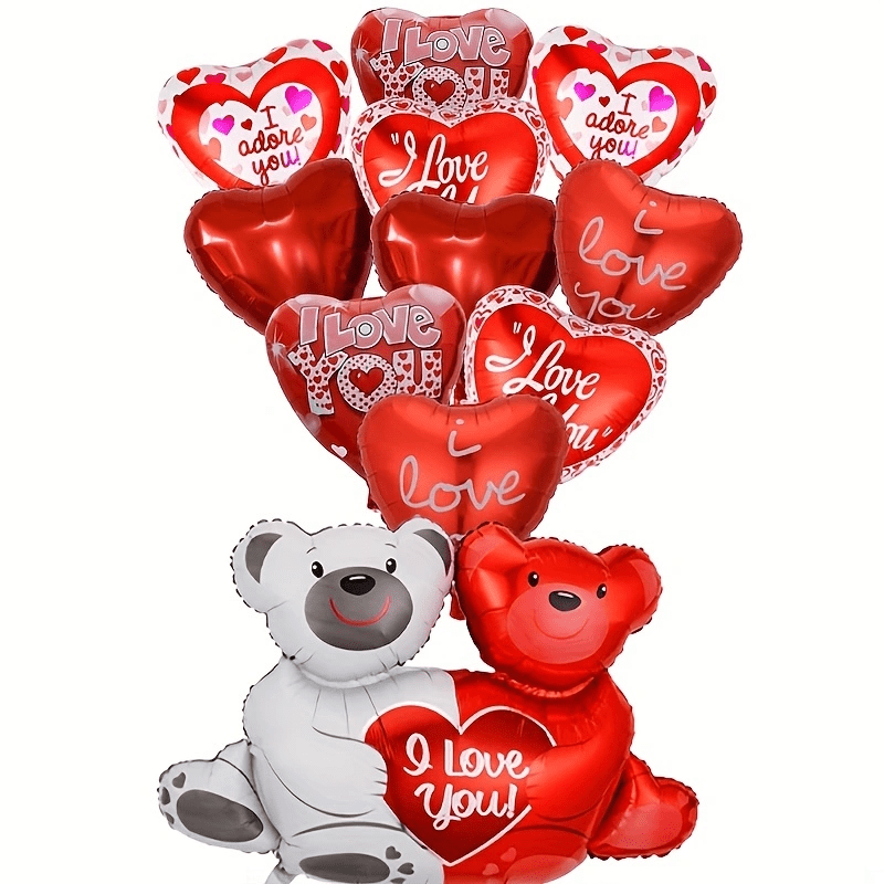 Globos del día de San Valentín, 101 globos de corazón para decoraciones del  día de San Valentín, decoraciones de San Valentín, globos de corazón, globos  de papel de aluminio para fiesta de