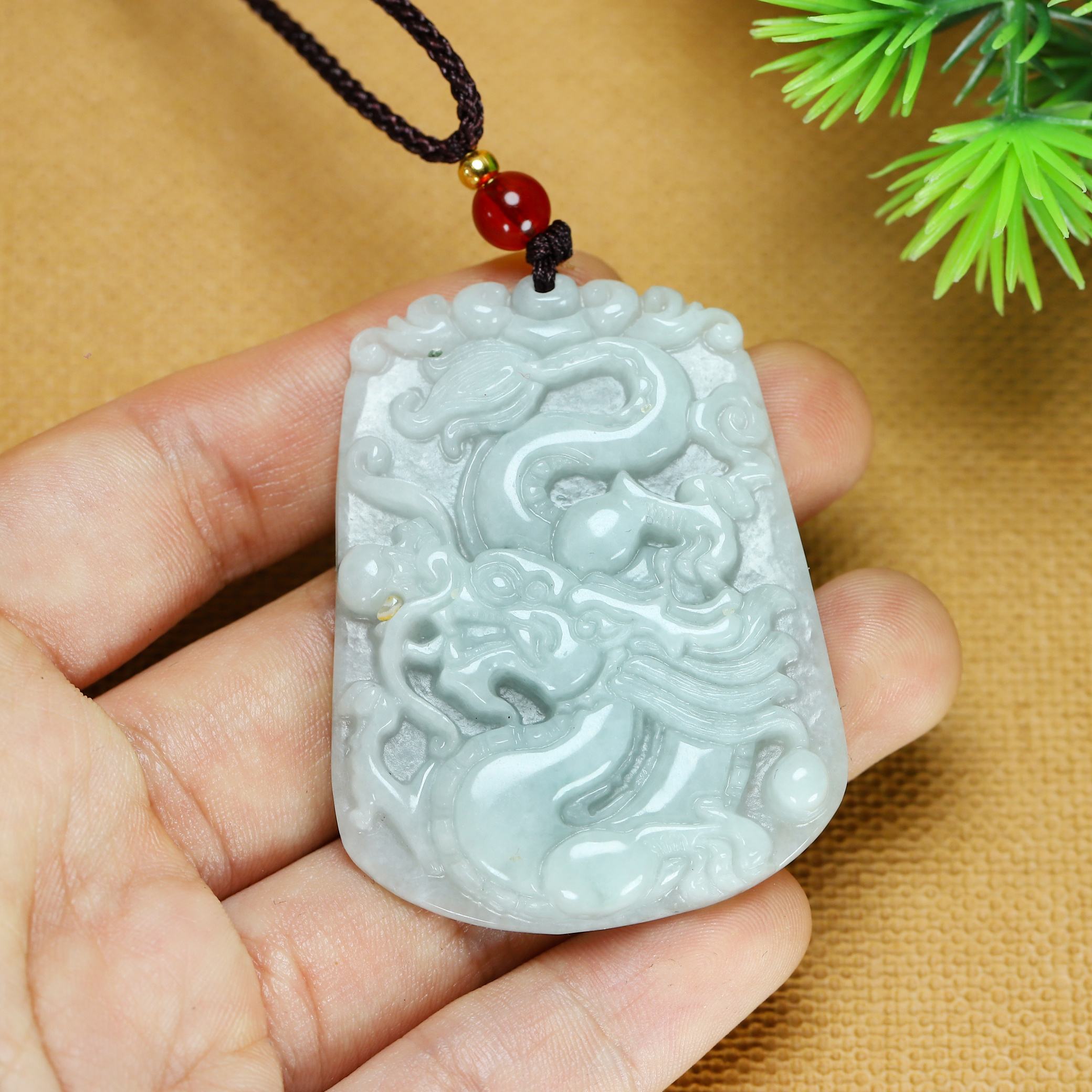 Jade on sale bean pendant