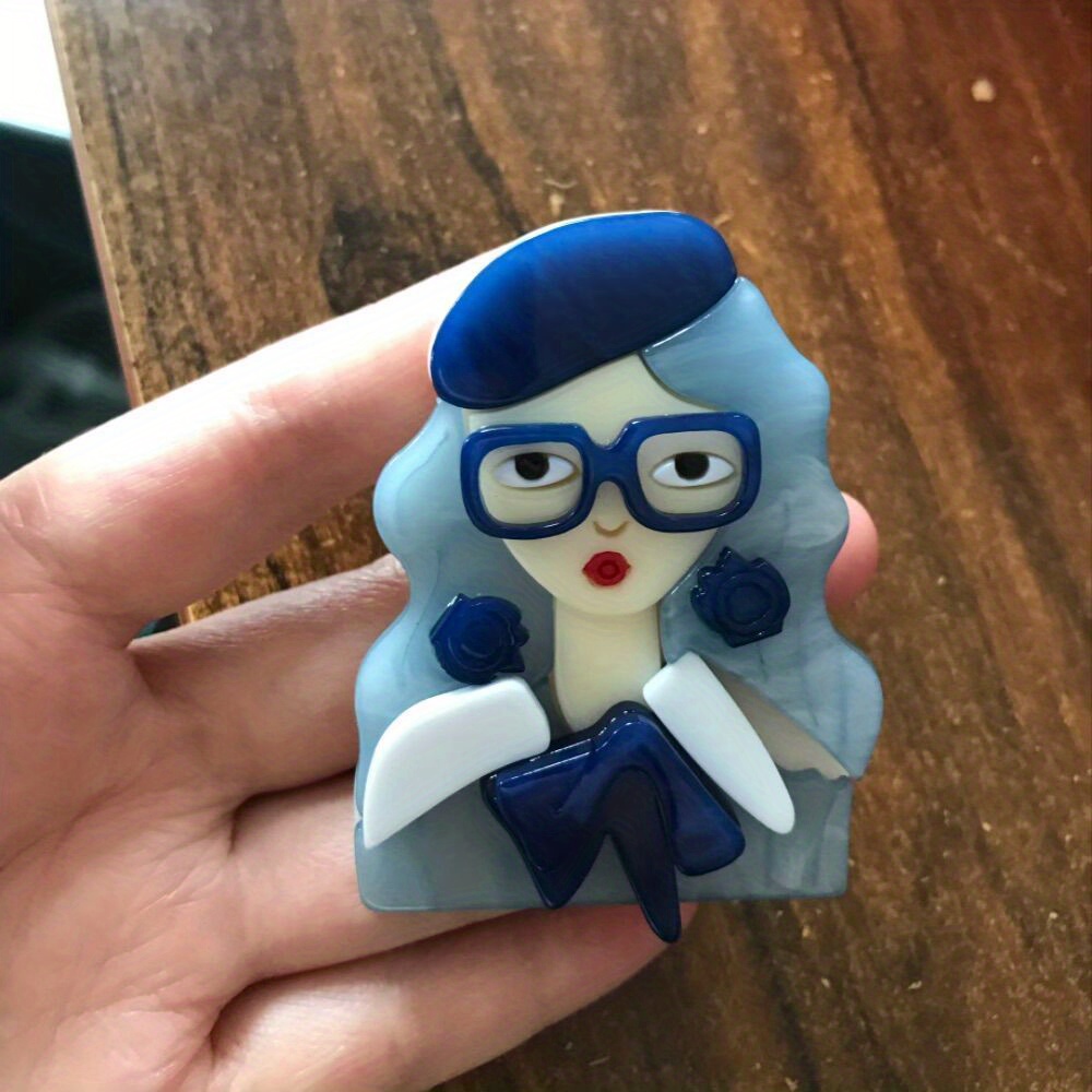 Acrylic Modern Lady Brooch Pin Women Girls Party Jewelry Temu
