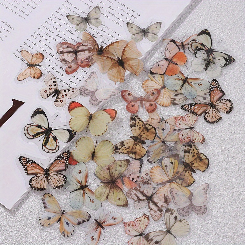 Vintage Butterflies Decorative Stickers