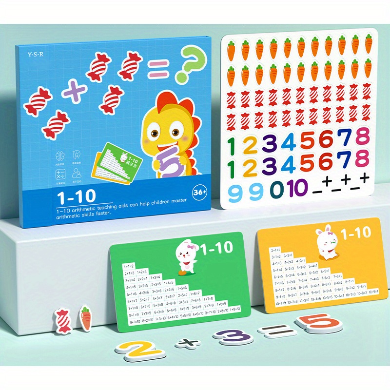 Manipuladores de matemática para pré-escola - Contagem Educacional de -  Jogos de matemática de contador de números para materiais de aprendizagem  em sala de aula de jardim de infância Xiatian