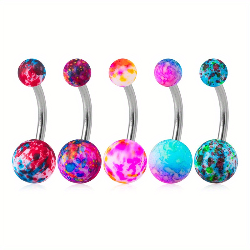 Stylish Navel Belly Ring Rhinestone Button Bar Barbell Body Piercing  Jewelry