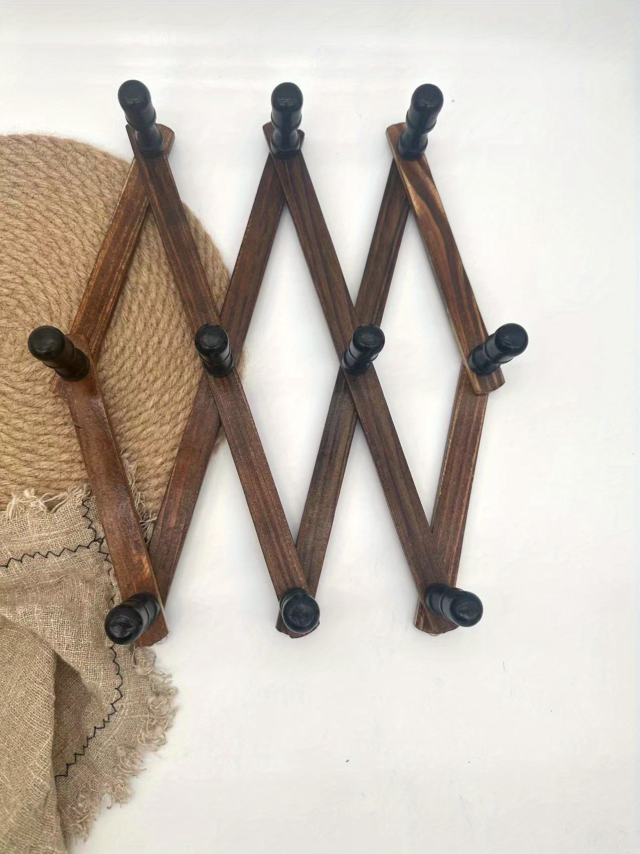 Wooden Expandable Coat Rack Hanger Wall Mounted Accordion - Temu