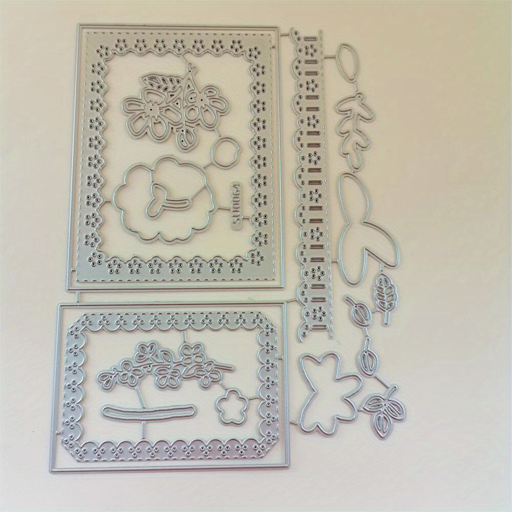 1pc Darling Details Flower Clear Stamps Metal Cutting Dies Set 