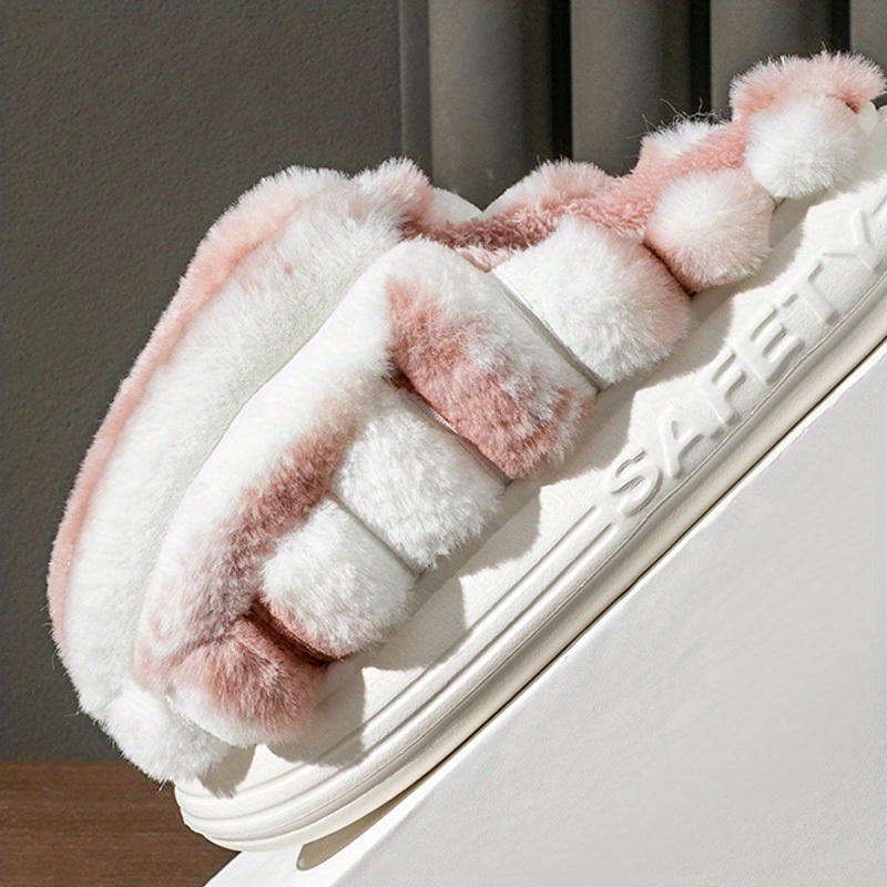 Faux Fur Ombre Slippers