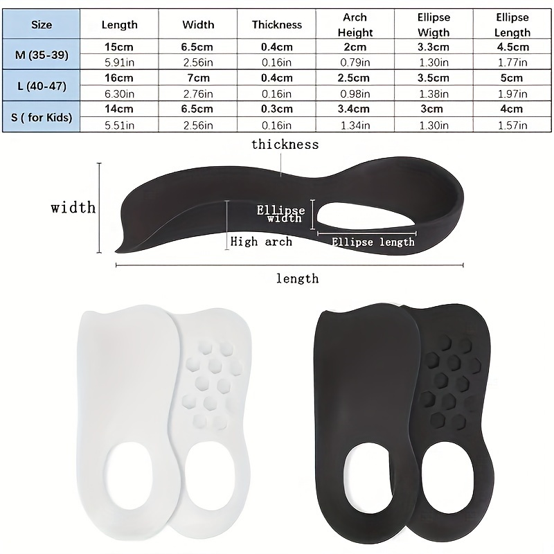 1 pair orthotic insoles for flat feet o shaped legs unisex arch support shoe inserts details 5