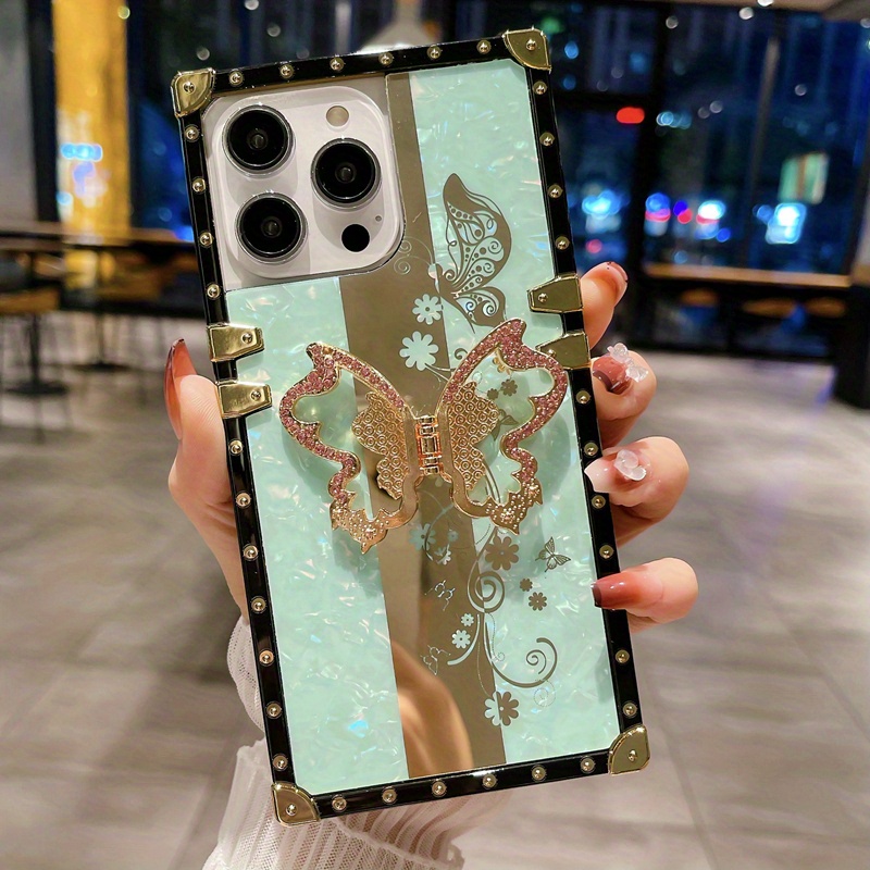 Luxury Design Glitter Love Phone Case Fashion Rhinestone Bee Shockproof  Bling Square Cover For Iphone 14/14 Plus/14 Pro/14 Pro Max 13/13 Pro/13 Pro  Max 12/12 Pro Max 11/11 Pro Max Xs Xr