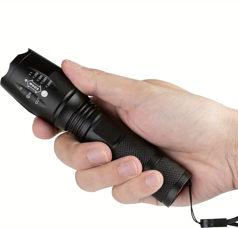 bright led flashlight, 2pcs bright led flashlight zoomable tactical a100 led flashlights flash light with high lumens and 5 modes and camping accessories battery not included details 3