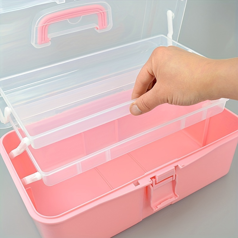 3/5 Layers Sunderies Organizer Clear Storage Box Container Jewelry Bead  Organizer Case Plastic Empty Box