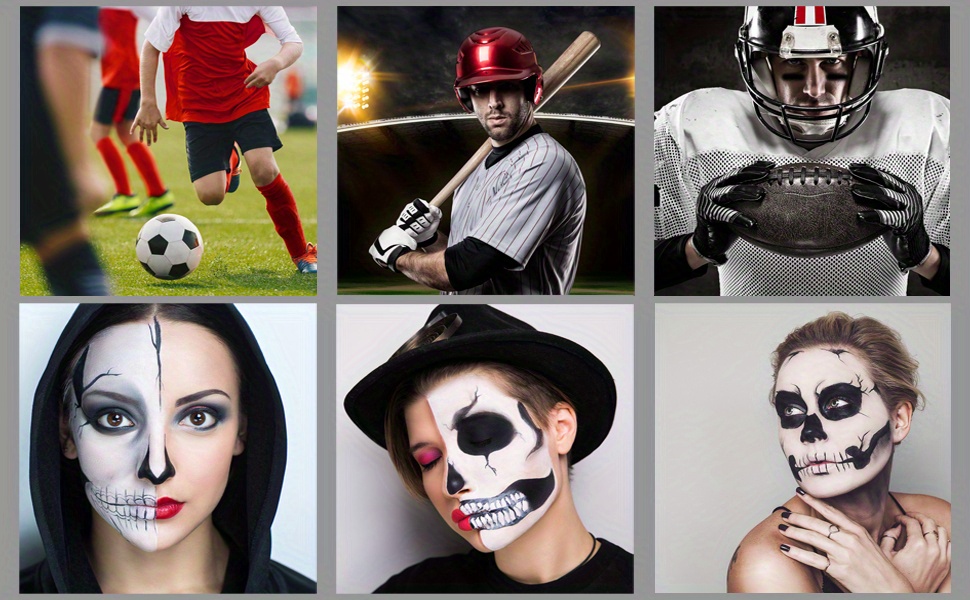 RXJC Eyeblack Face Paint Stick for Football Baseball Softball Halloween  Cosplay