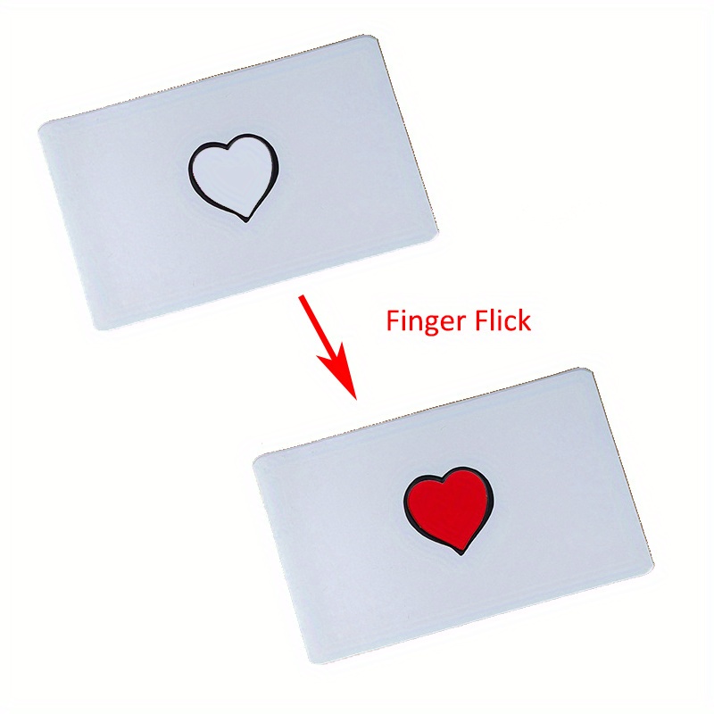 1pc Creative Couple Confession Magic Small Card Finger Flick Change Love  Close Up Magic Props Creative Magic Toy Props