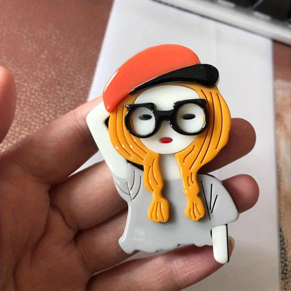 Acrylic Modern Lady Brooch Pin Women Girls Party Jewelry Temu