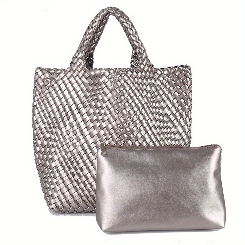 Summer Beach Woven Tote Bag Large Capacity Braided Handbag - Temu Canada