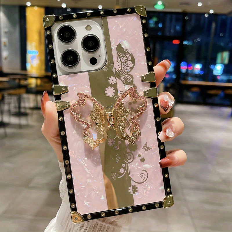 Luxury Designer Fashion Butterfly Glitter Phone Stands Cases For Iphone ...