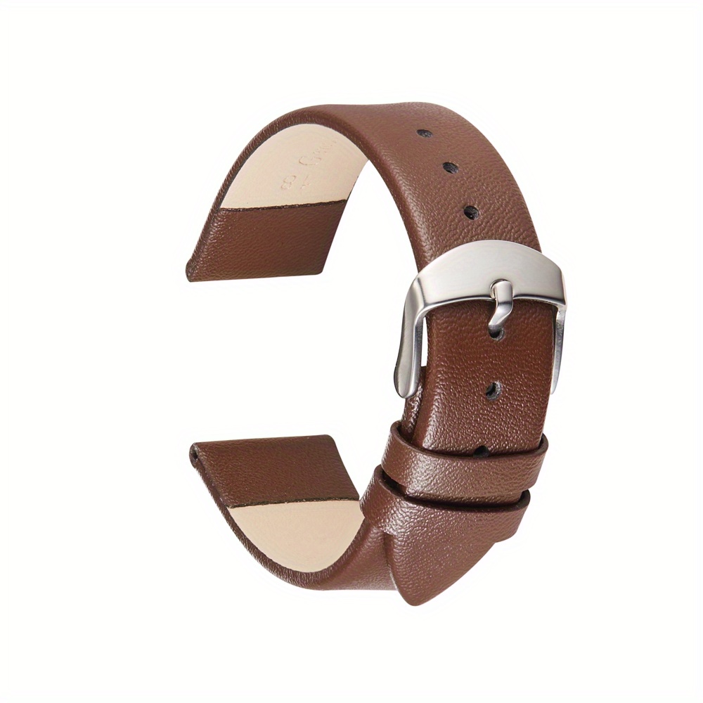 Image of Ultra-thin Genuine Leather Watchbands, Calfskin Straps For Watches & Bracelets, 16/18/20/22mm Sizes , Watch Accessories