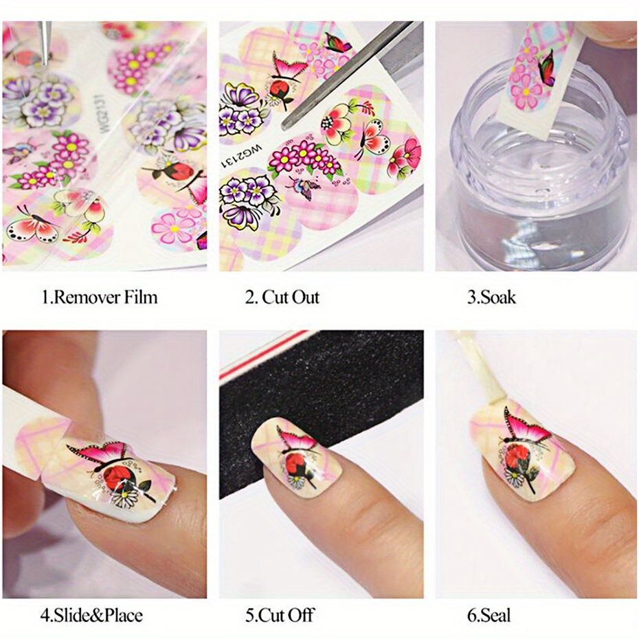 Kawaii Panda Nail Art Stickers - Cute Bamboo Letter Designs For Water Decals  And Watercolor Tattoos - Temu