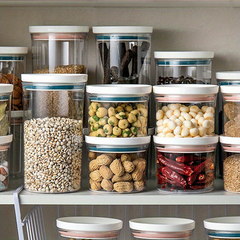 1pc round Airtight Food Storage Containers for Kitchen Pantry