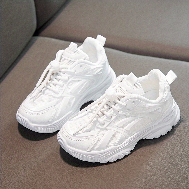 White Buckle Chunky Flatform Sneaker, Shoes