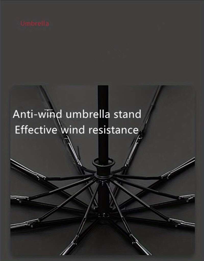 Ten Bone Automatic Umbrella Vinyl Sunshade Uv Protection Temu