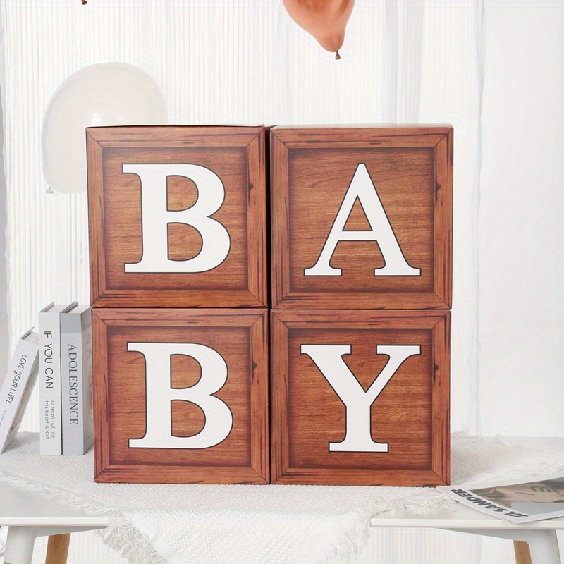 Vintage Wooden Grain Baby Shower Decorations Adorable - Temu