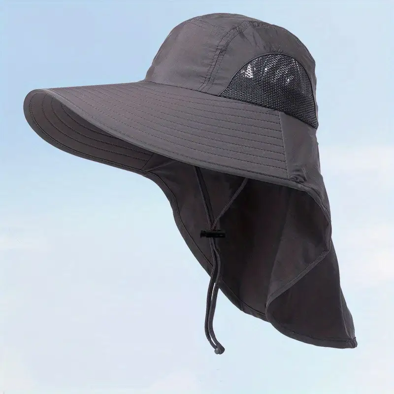New Sun Hat Summer Outdoor Fishing Hat Mens And Womens Cycling Sun  Protection Neck Breathable Bucket Hat - Jewelry & Accessories - Temu