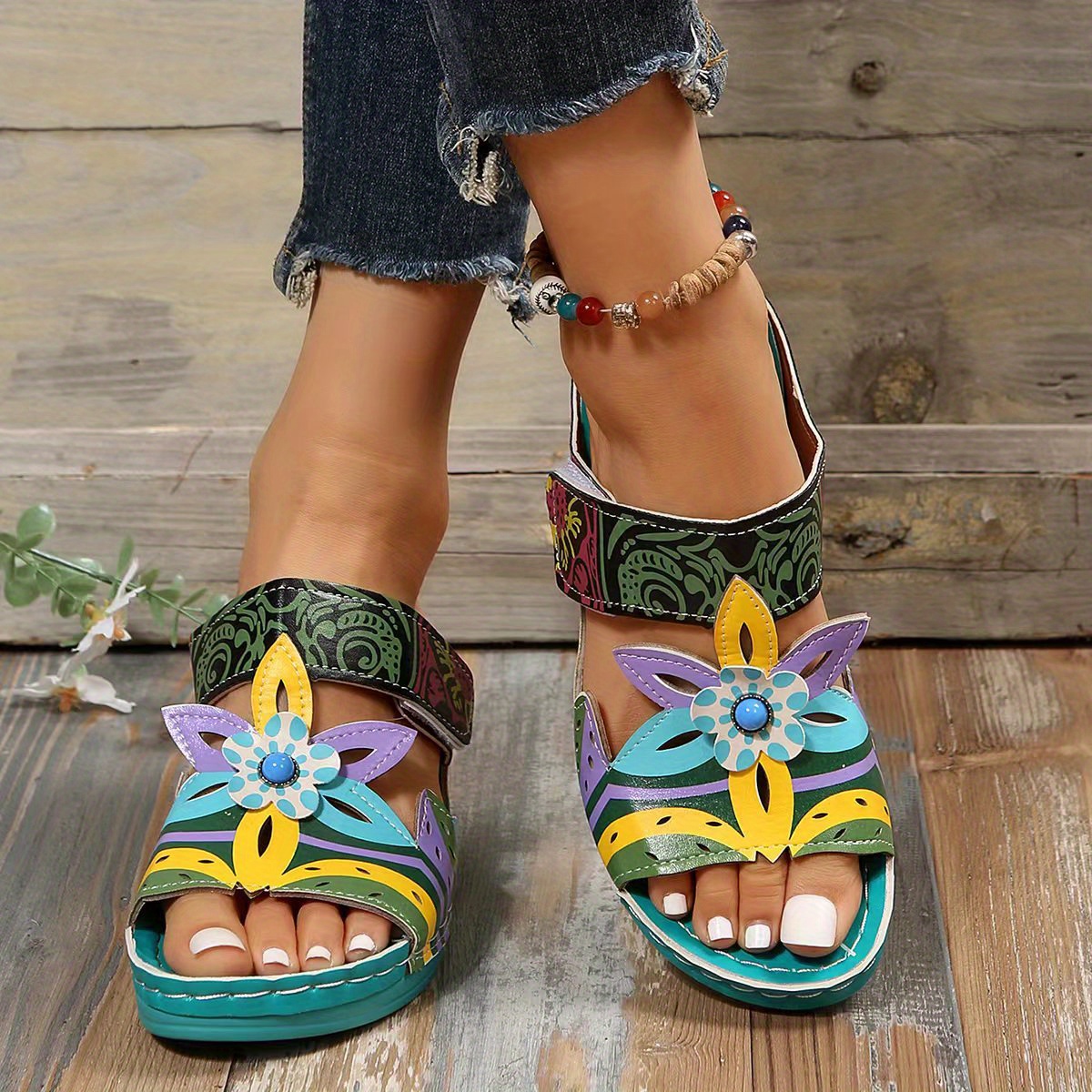 Socofy bohemian hot sale sandals