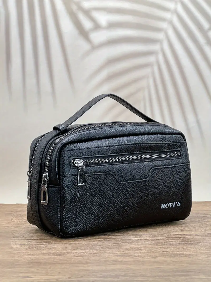 New Men's Business Clutch Wrist Bag Travel Pouch Hand Bag Bath bag Shaving  bag