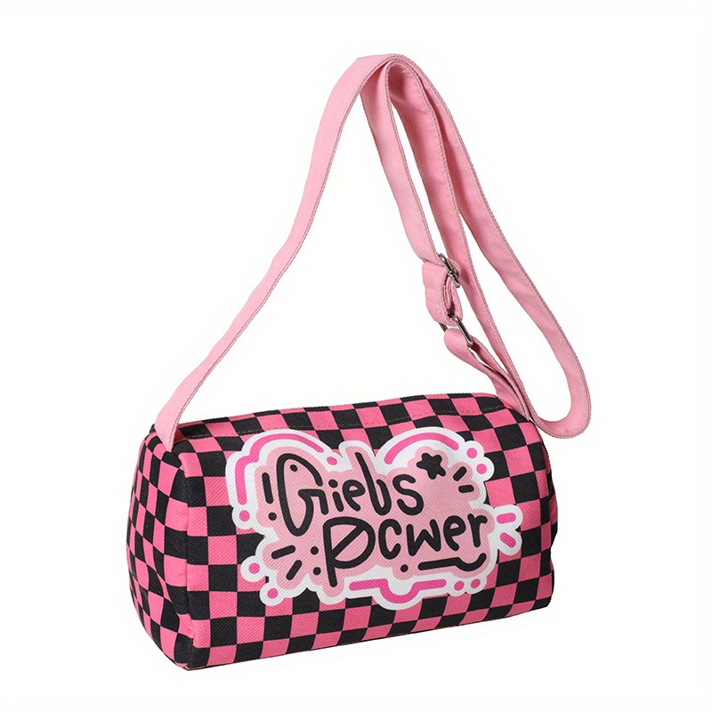 Hello Kitty Black Checker Messenger Bag