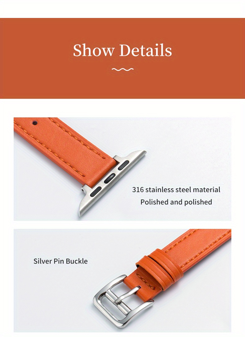 Leather Apple Watch Bands - Pin & Buckle