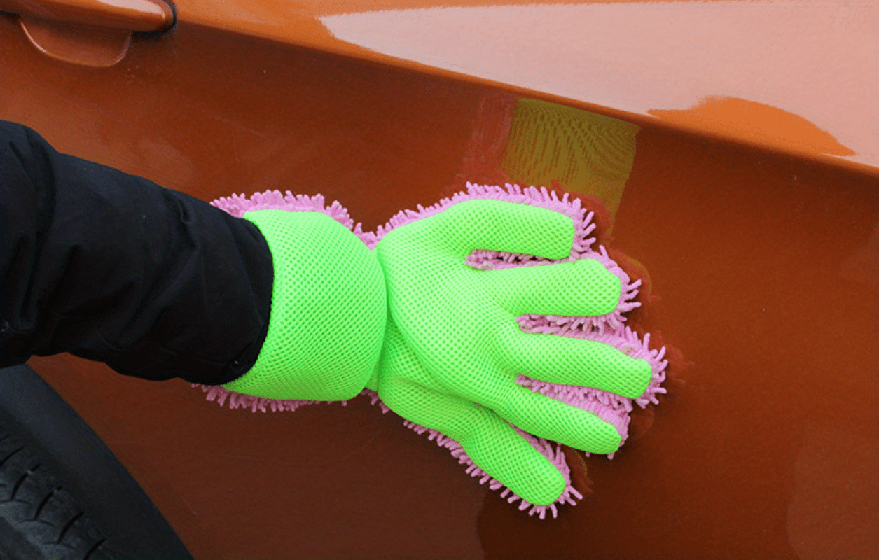 1pc Weiche Handschuhe Waschen Reinigen Autos Bürste Auto- Motorradwasch-  Trockentücher, 90 Tage Käuferschutz