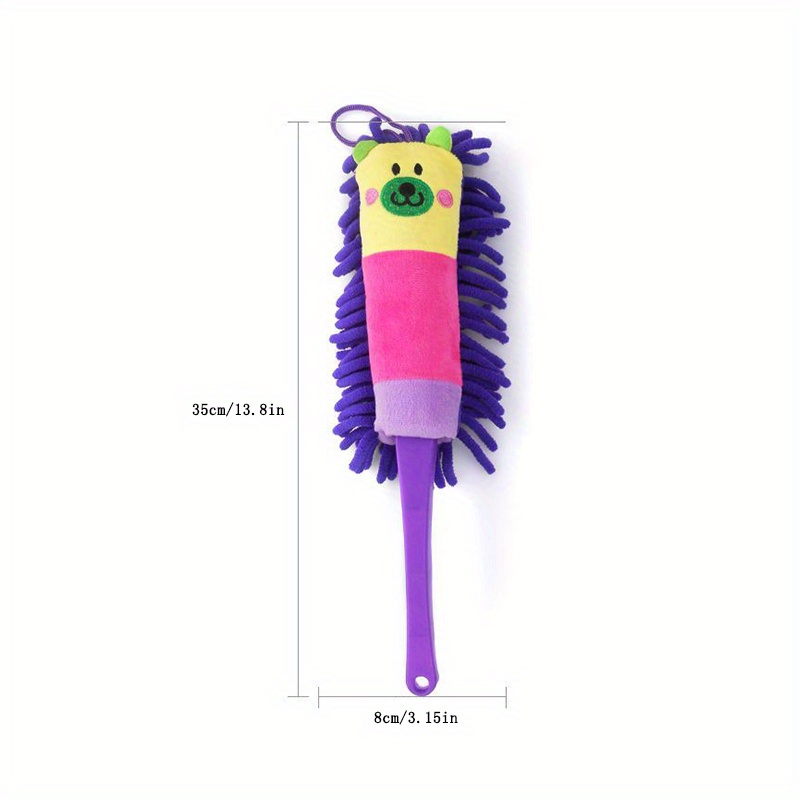 1pc washable chenille duster for household cleaning removes ash and dust from desktop cute chicken design details 2