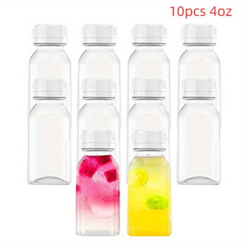8 Pack 16OZ Glass Juice Bottles with Caps, Smoothie Cups with Airtight Lids