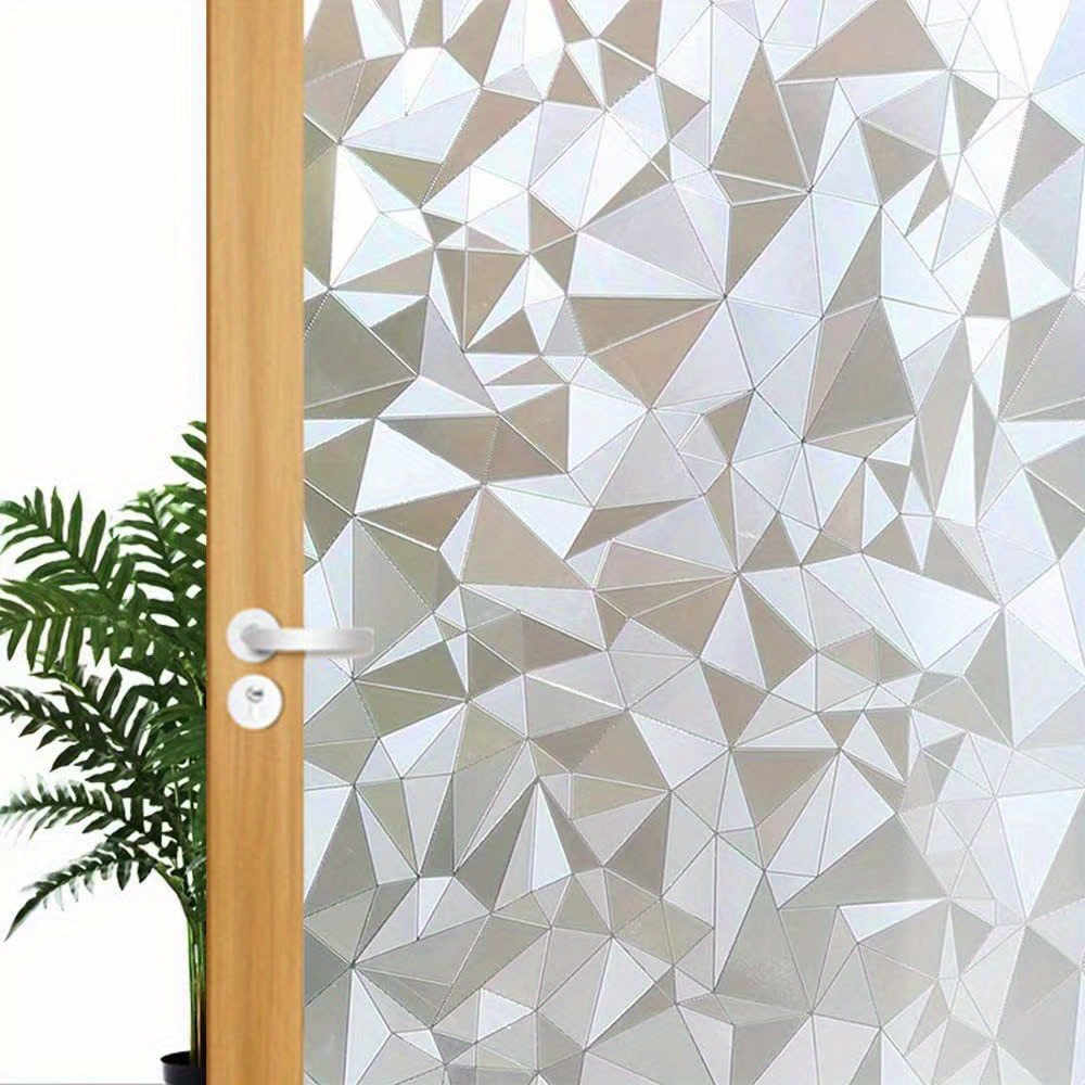 1pc   prismatic electrostatic glass window sticker window privacy     translucent opaque window film for office bathroom home decor details 6