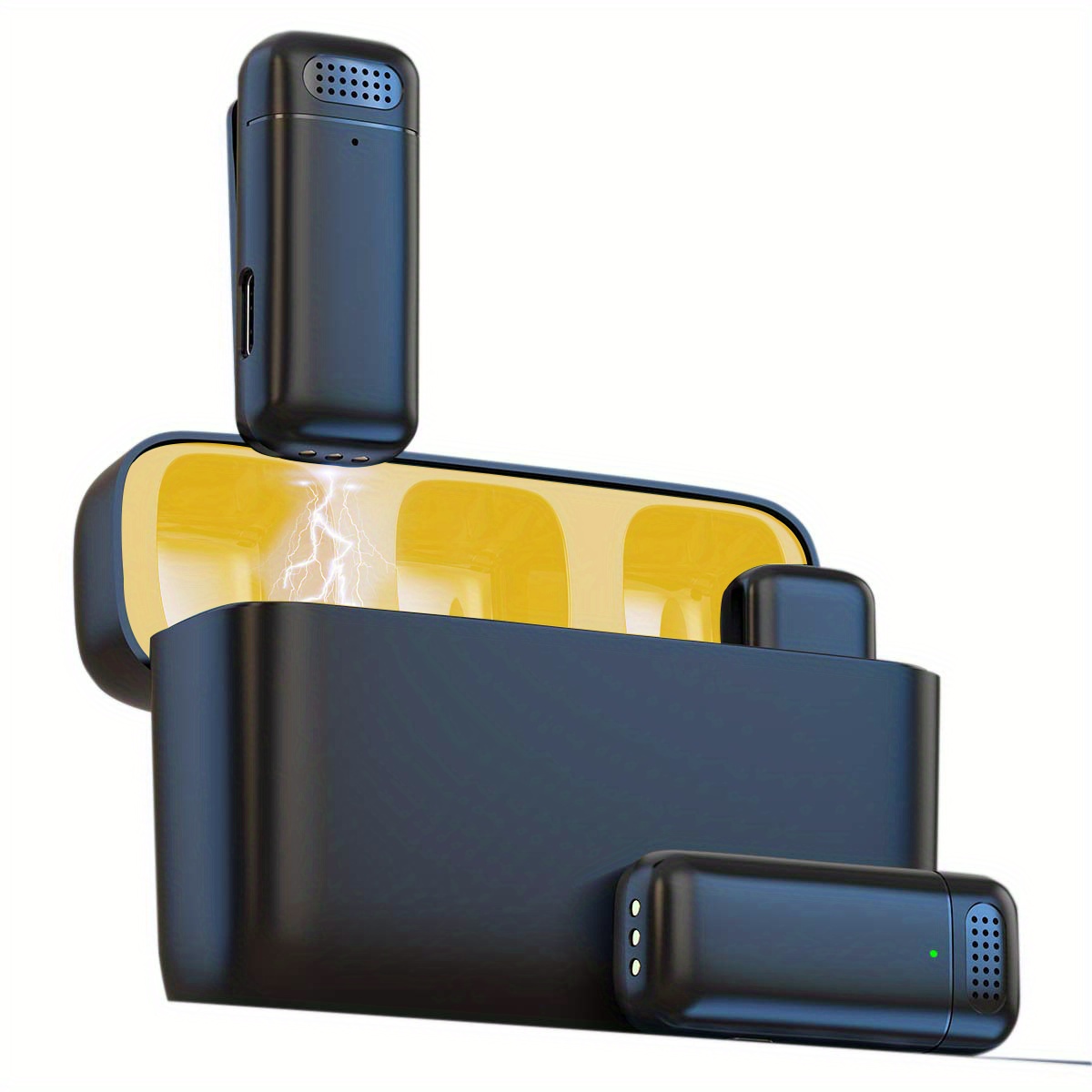 Micro-cravate sans fil Clip On pour iPhone, micro-cravate sans fil avec  étui de chargement pour l'enregistrement vidéo, prêt à l'emploi, idéal pour  /Interview/Vlog/Presentation/Facebook
