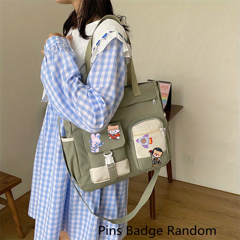 Kawaii Nylon Crossbody Bag, Clear Pockets Front Shoulder Bag, Small Multi  Pockets Messenger Bag - Temu Austria