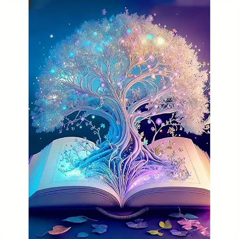 Answer Book Life Tree Full Of Diamonds Decorative Painting - Temu