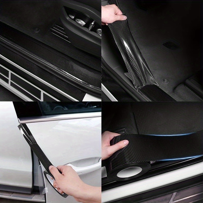 5d Carbon Fiber Anti step Sticker Protect Car Doors Mirrors Temu