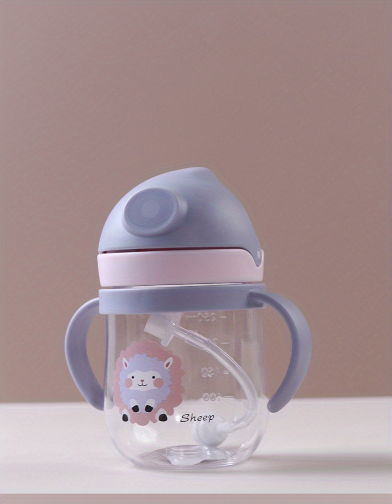 280ml food grade drinking cup with straw cute water drop shaped water   resistant water cup details 5