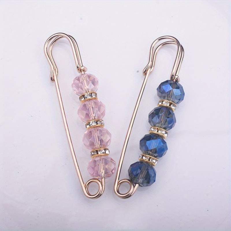 Crystal Bead Brooch Decorative Safety Pin For Clothes Decoration And Loose  Pants Fix - Temu Germany