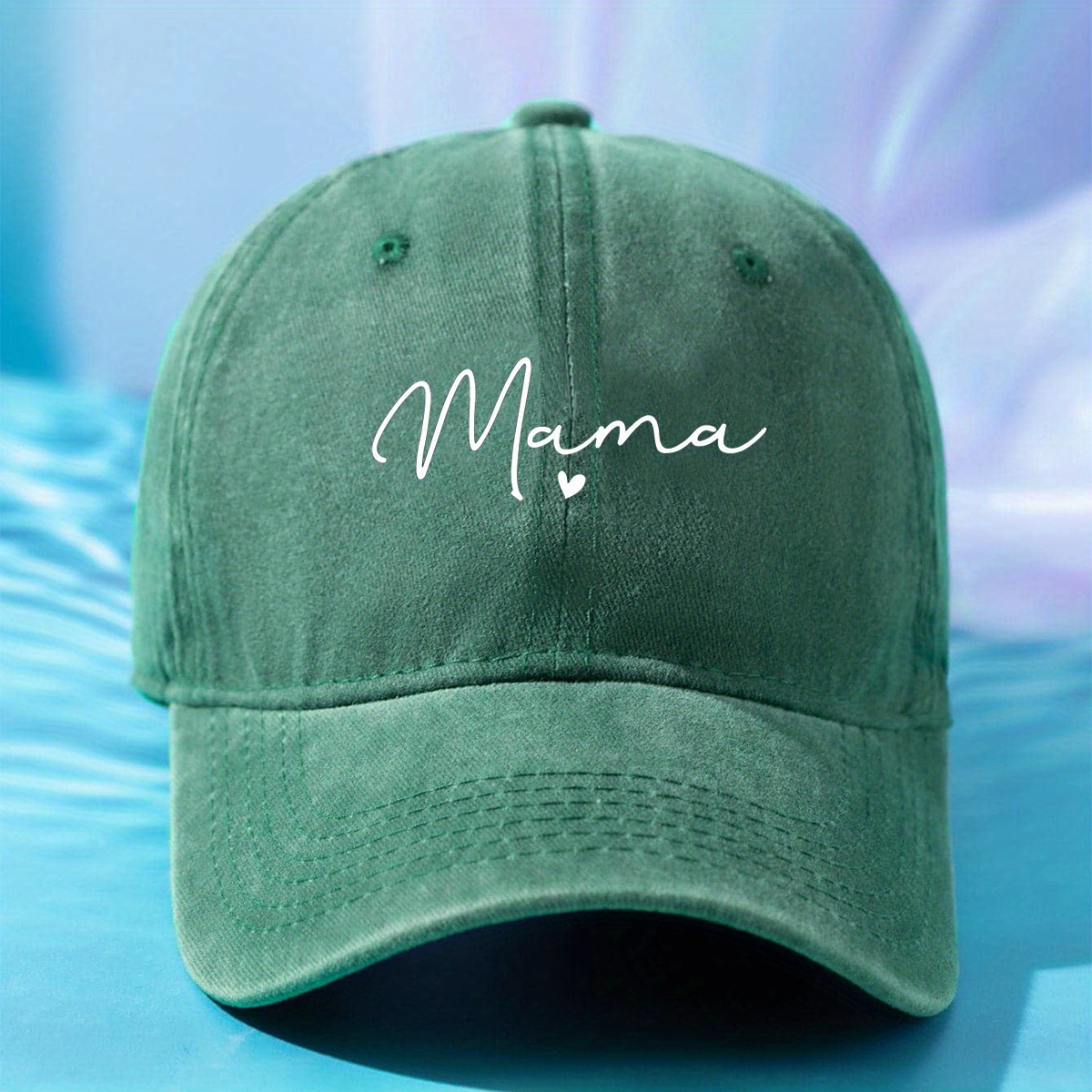 Mama Ponytail Plain Baseball Baseball Hat, Dad Hats Printed Washed Distressed Cotton Dad Hat Casual Outdoor Sun Hats for Women,Temu