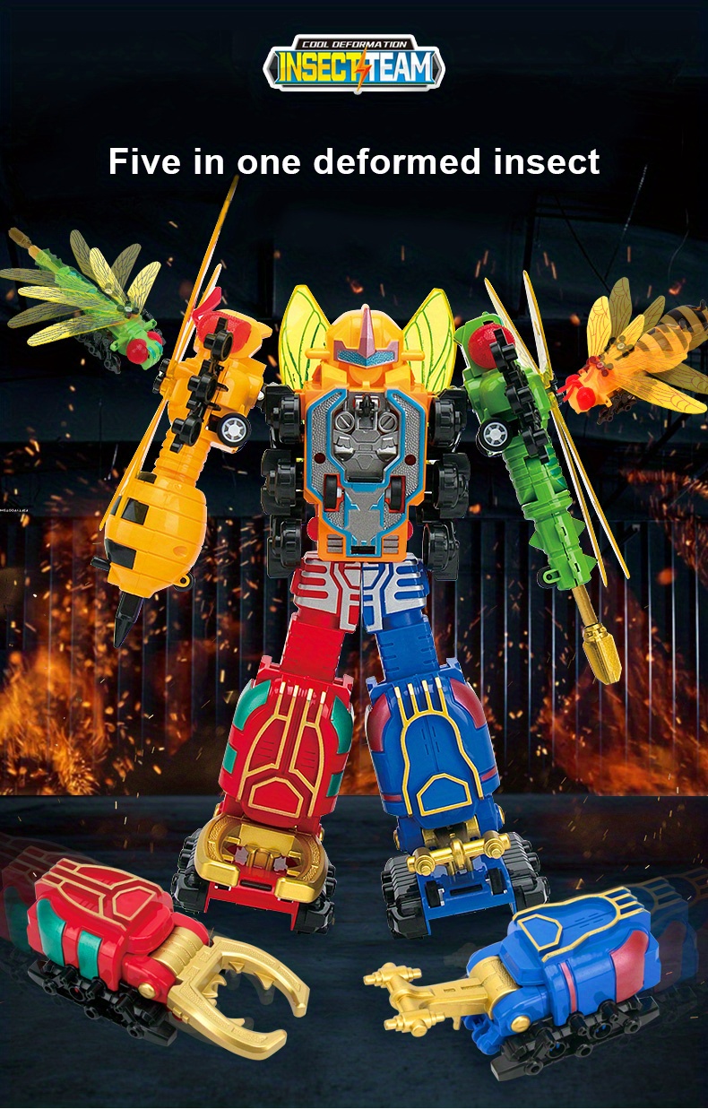 build 5 in 1 robot warrior insect Temu